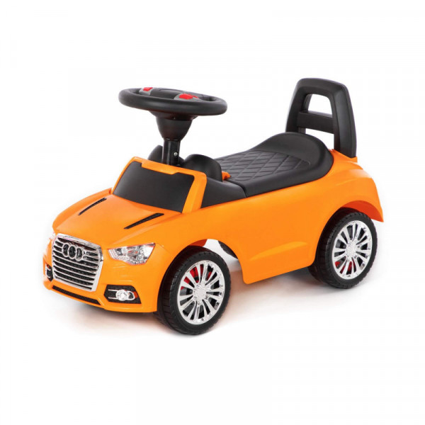 Samochód-jeździk "SuperCar" Nr2 z sygnałem dźwiękowym (pomarańczowy)