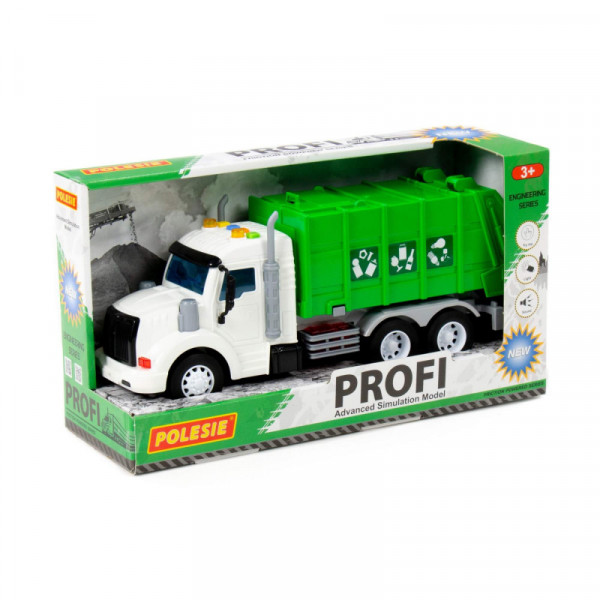 "Profi", samochód-komunalny inercyjny (ze światłem i dźwiękiem) (zielony) (w pudełku)