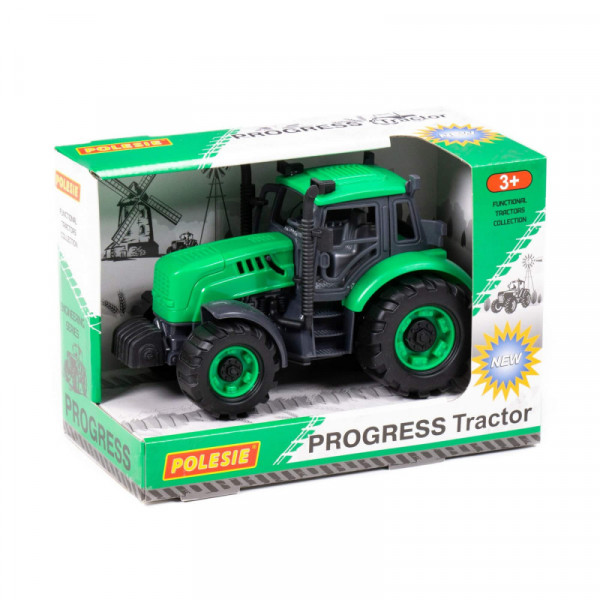 Traktor "Progress" inercyjny (zielony) (w pudełku)