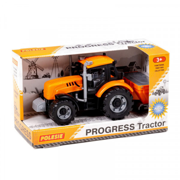 Traktor "Progress" rolniczy inercyjny (pomarańczowy) (w pudełku)