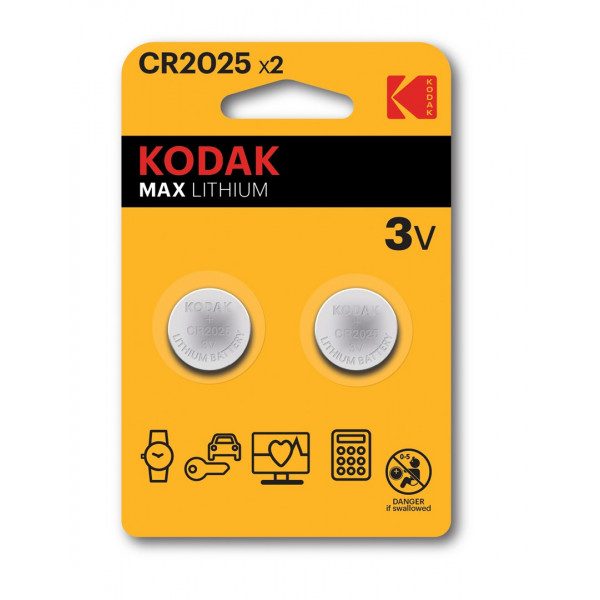KODAK BATERIE LITOWE MAX CR 2025 BLISTER X 2 SZT.