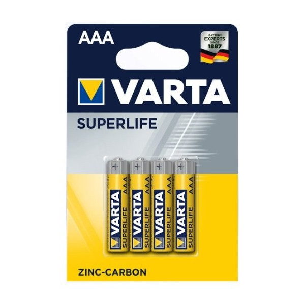 Zestaw baterii cynkowo-węglowe VARTA Superlife R03 AAA