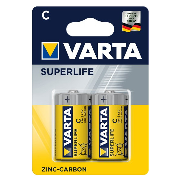 Zestaw baterii cynkowo-węglowe VARTA Superlife R14 C