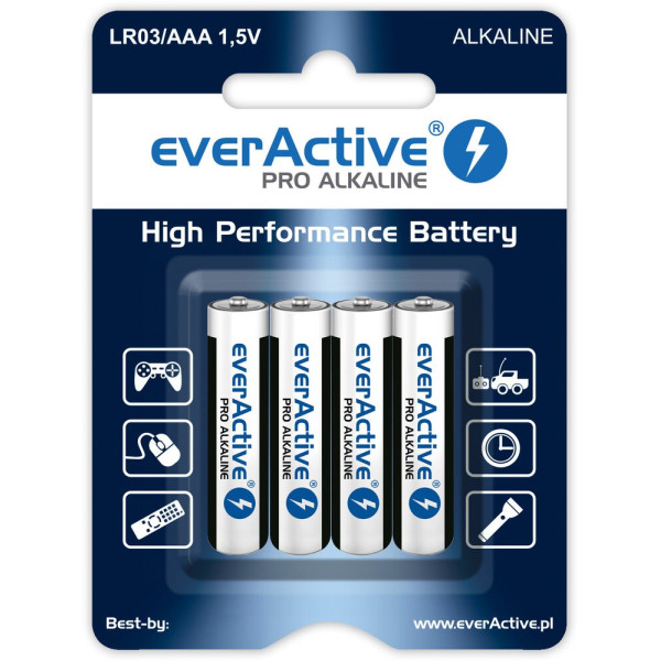 Zestaw baterii alkaliczne everActive LR034BLPA