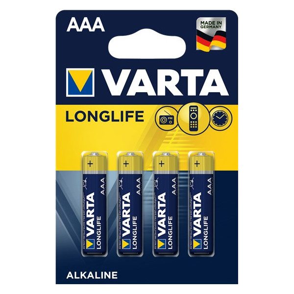 Zestaw baterii alkaliczne VARTA Longlife LR03 AAA 4szt
