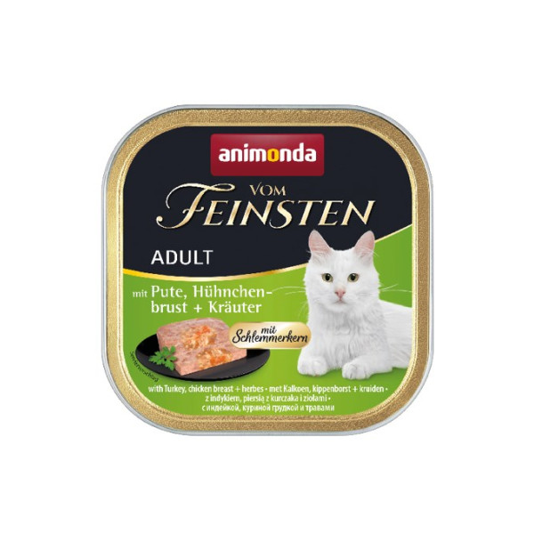 ANIMONDA Vom Feinsten Classic Cat smak: indyk, pierś z kurczaka + zioła 100g
