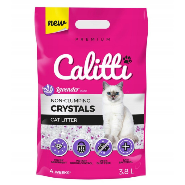CALITTI Crystals Lavender - żwirek silikonowy dla kota 3,8l
