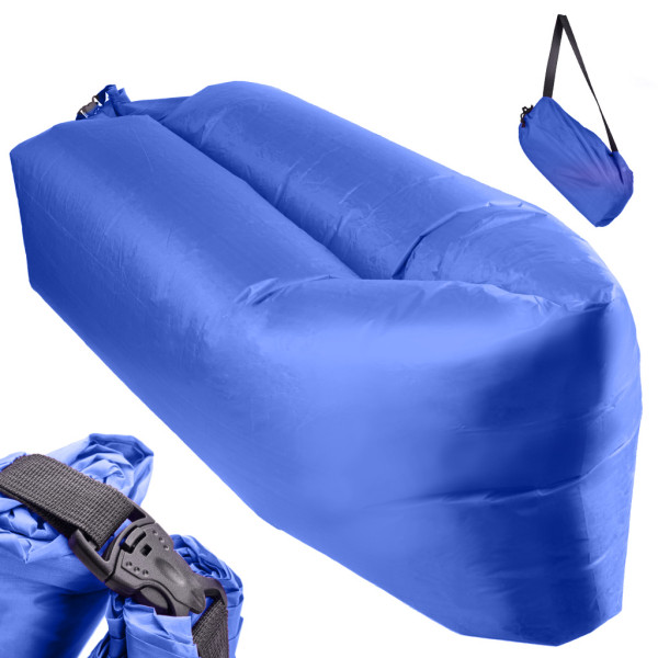 Lazy BAG SOFA łóżko leżak na powietrze granatowy 230x70cm